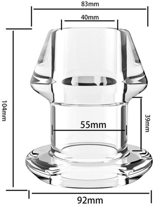 Plug Tunnel avec bouchon Inpull XXL 9 x 8cm