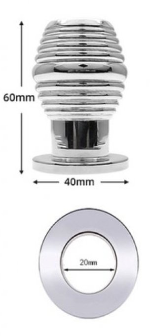 Plug Tunnel en métal Thread Hollow S 6 x 4 cm