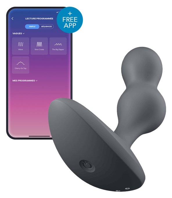 Plug vibrant connecté Deep Diver Satisfyer 8 x 3.3cm Noir