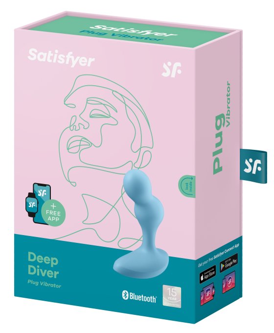 Plug vibrant connecté Deep Diver Satisfyer 9 x 3.2cm