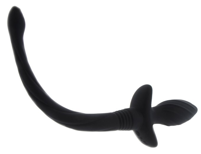 Plug Vibrant Queue de Chien Wiggle Tail 9 x 4cm Noir