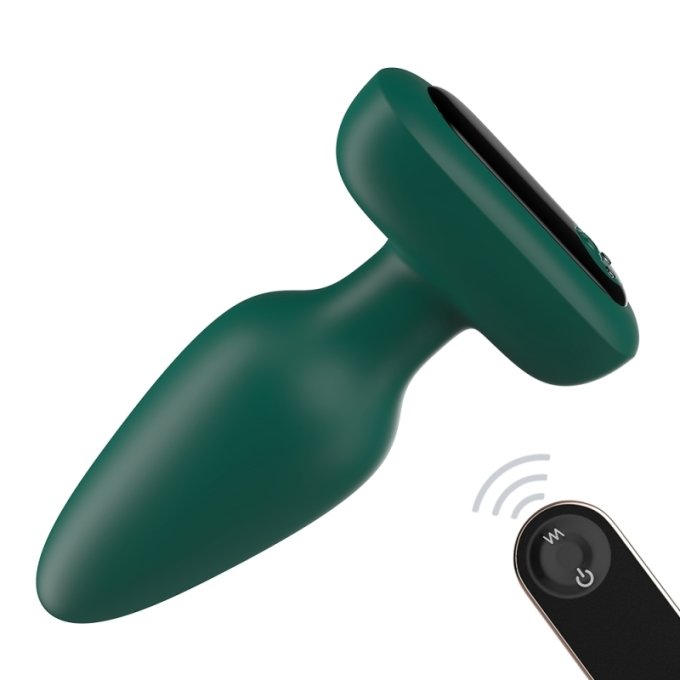 Plug vibrant Silicone Visual 10 x 4.2cm Vert