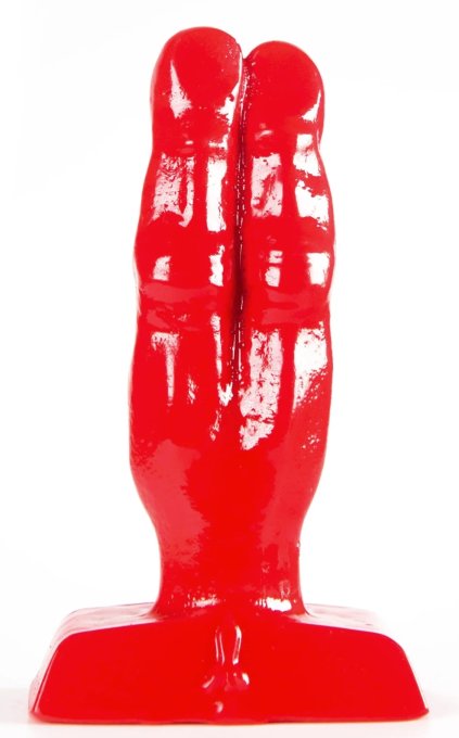 Plug Zizi Double Finger Fuck 10 x 4 cm Rouge