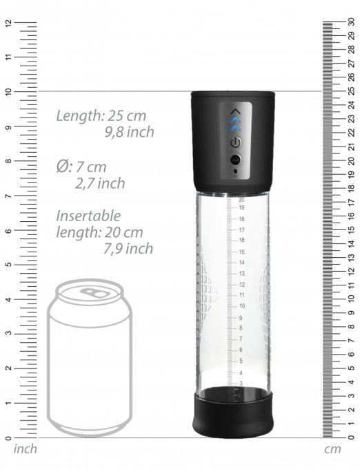 Pompe à pénis automatique Premium Pump 20 x 7cm