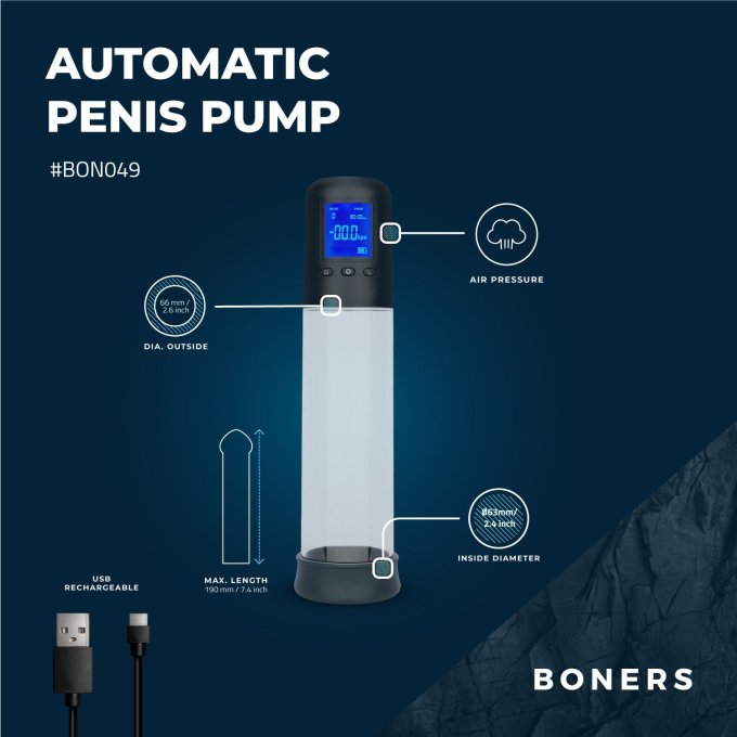 Pompe à pénis automatique Smart Pump 19 x 6.5cm