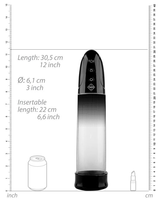 Pompe de pénis automatique Luv Pump 22 x 6cm