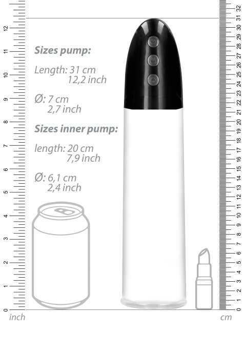 Pompe pour pénis + Masturbateur Cyber Pump 22 x 6cm