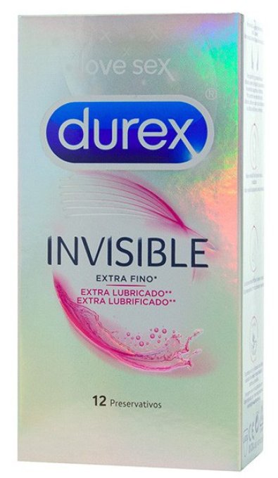 Préservatifs fins lubrifiés Invisible Durex x12