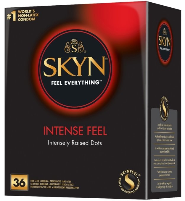 Préservatifs perlés sans latex Skyn Intense Feel x36