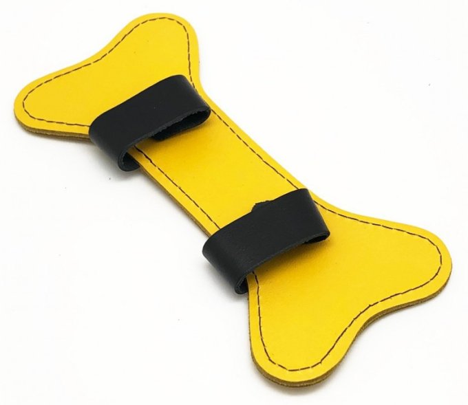 PUPPY OS  EN CUIR JAUNE