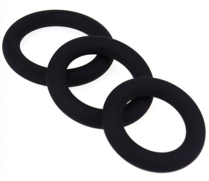 Set de 3 cockrings en silicone