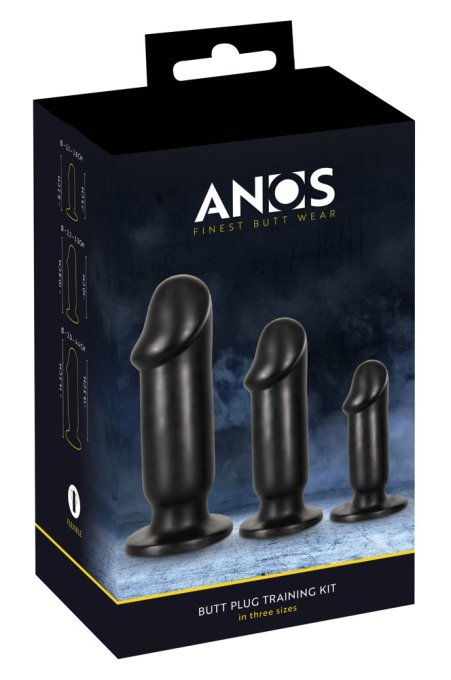 Set de 3 Plugs Butt Anal Kit 13.5 x 4.5cm