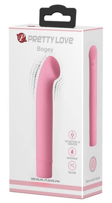 Sextoy vibrant BOGEY - 15 x 2.4 cm Rose pastel