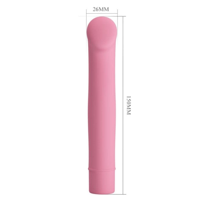 Sextoy vibrant BOGEY - 15 x 2.4 cm Rose pastel