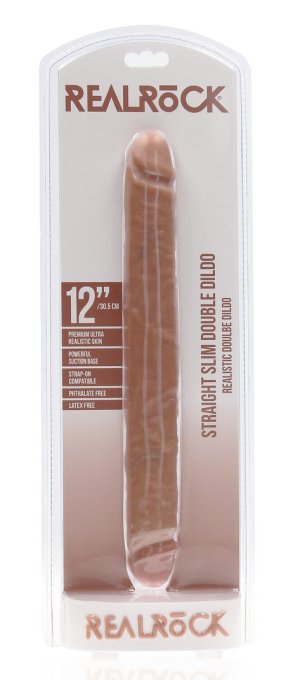 Double Gode Straight Slim 30.5 x 3.5cm Marron