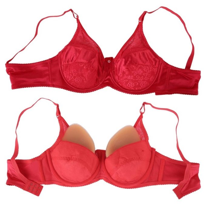 Soutien-Gorge Spécial Prothèse Mammaire Brace Rouge