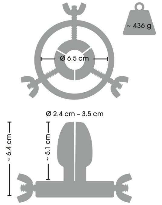 Spéculum Anal Plug Spread 5 cm - Largeur interne 3.5 à 5cm