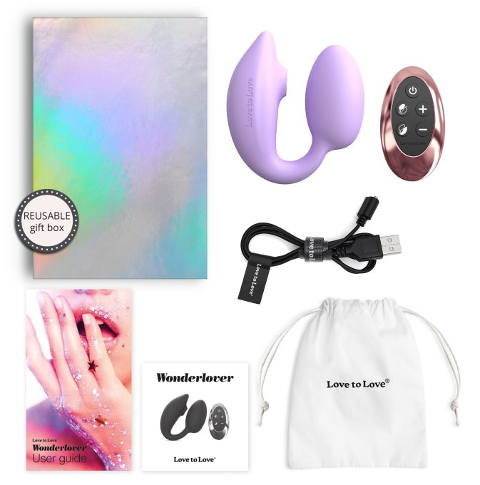 Stimulateur Clitoris et Point G Wonderlover Love to Love Mauve