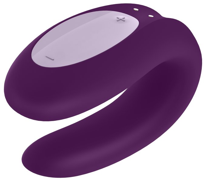 Stimulateur connecté Double Joy Satisfyer Mauve