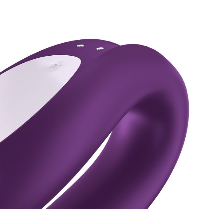 Stimulateur connecté Double Joy Satisfyer Mauve