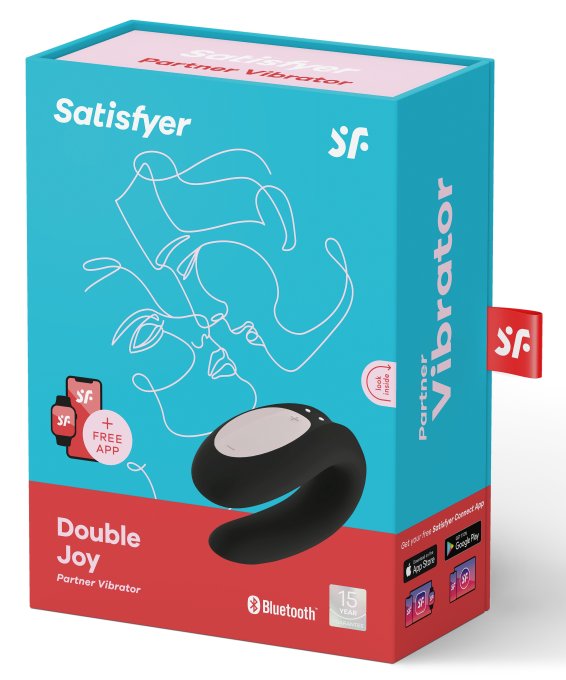 Stimulateur connecté Double Joy Satisfyer Noir