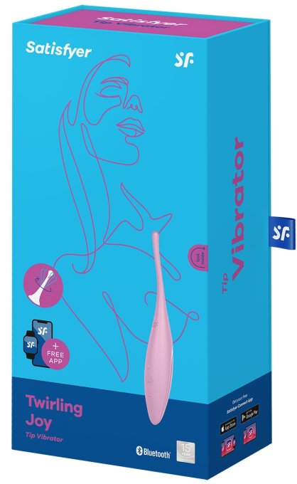 Stimulateur connecté Twirling Joy Satisfyer 17cm Rose