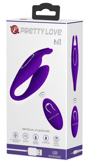 Stimulateur de clitoris Bill Pretty Love 10 x 3.3 cm Violet