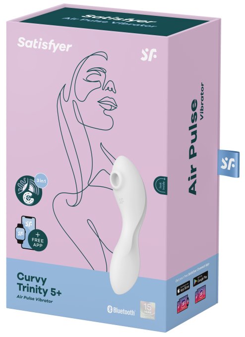 Stimulateur de clitoris connecté Curvy trinity 5+ Satisfyer Blanc