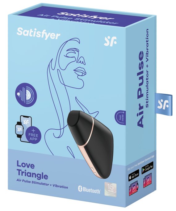 Stimulateur de clitoris connecté Love Triangle Satisfyer Noir