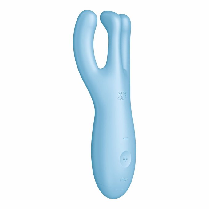 Stimulateur de clitoris connecté Threesome 4 14cm Tiurquoise