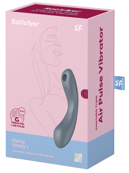 Stimulateur de clitoris Curvy Trinity 1 Satisfyer Gris