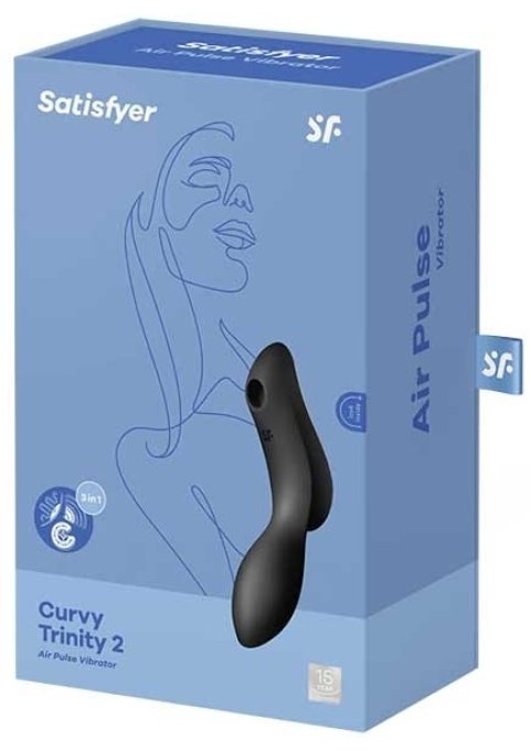 Stimulateur de clitoris Curvy Trinity 2 Satisfyer Noir