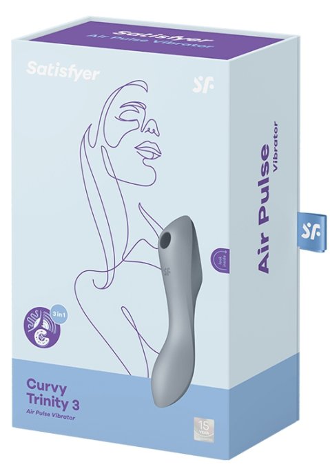 Stimulateur de clitoris Curvy Trinity 3 Satisfyer Gris