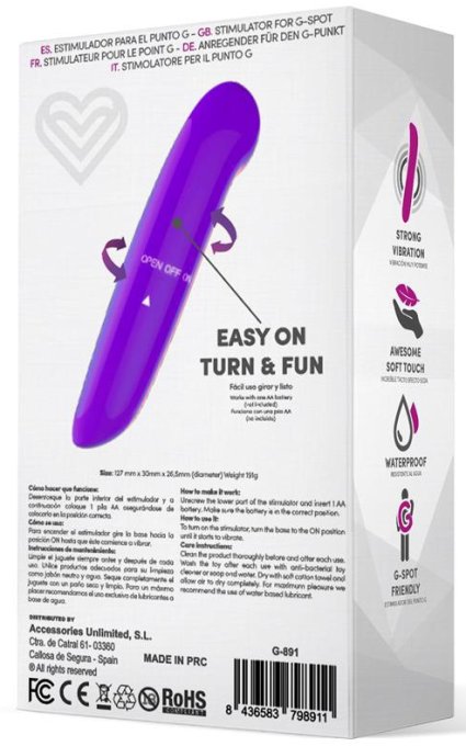 Stimulateur de clitoris Denzel 13 x 2.8cm Violet