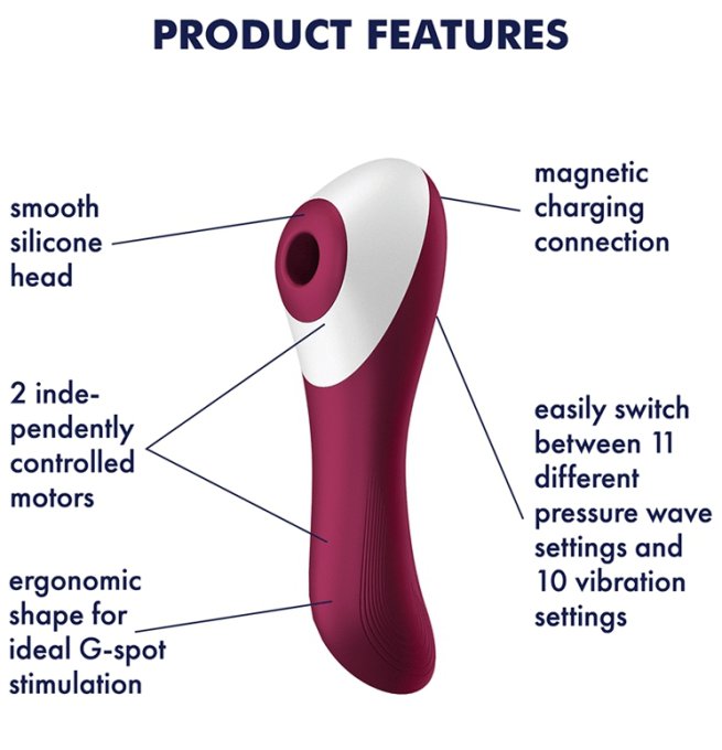 Stimulateur de clitoris DUAL CRUSH Satisfyer 16cm