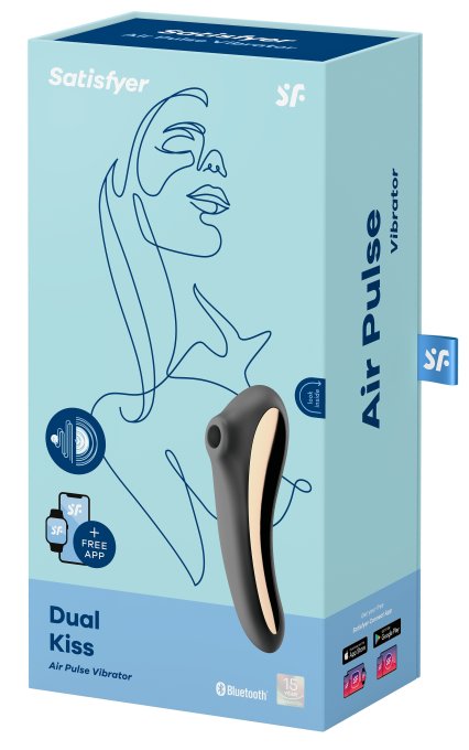 Stimulateur de clitoris Dual Kiss Satisfyer Noir