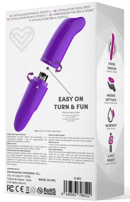 Stimulateur de clitoris Morton 13 x 2.5cm Violet