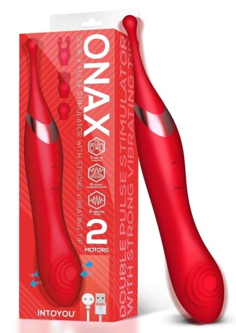 Stimulateur de clitoris Onax Double Pulse Rouge