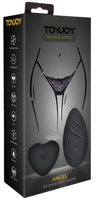 Stimulateur de clitoris télécommandé Panty Angel Noir