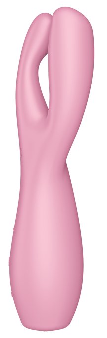 Stimulateur de clitoris Threesome 3 Satisfyer 14cm Rose