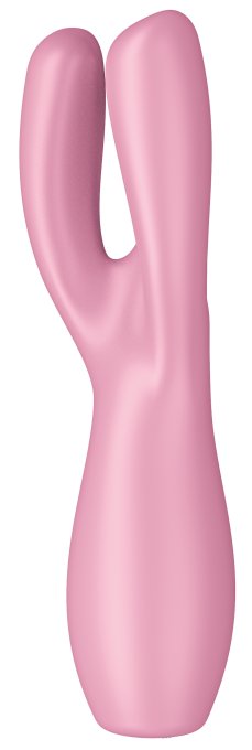 Stimulateur de clitoris Threesome 3 Satisfyer 14cm Rose