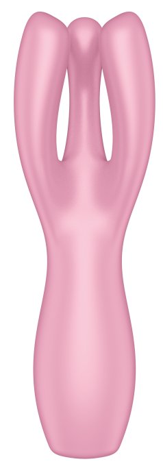 Stimulateur de clitoris Threesome 3 Satisfyer 14cm Rose