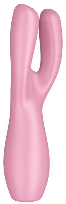 Stimulateur de clitoris Threesome 3 Satisfyer 14cm Rose