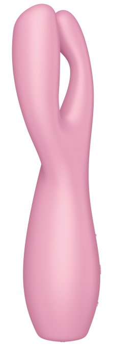 Stimulateur de clitoris Threesome 3 Satisfyer 14cm Rose