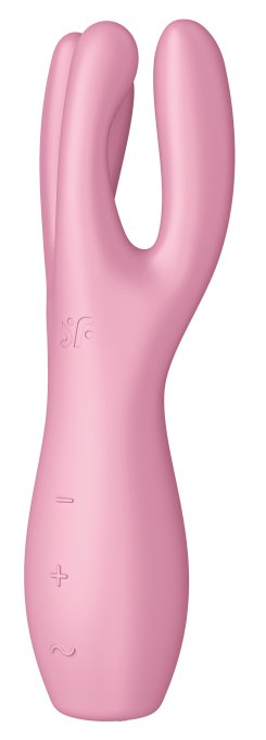 Stimulateur de clitoris Threesome 3 Satisfyer 14cm Rose