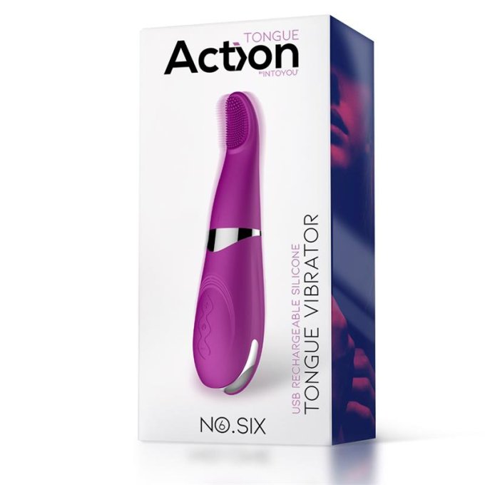 Stimulateur de clitoris Tongue Vibrator 19cm Violet