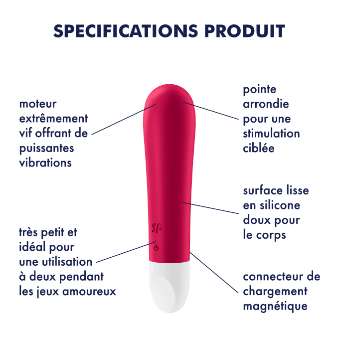 Stimulateur de clitoris Ultra Power Bullet 1 Satisfyer Rouge