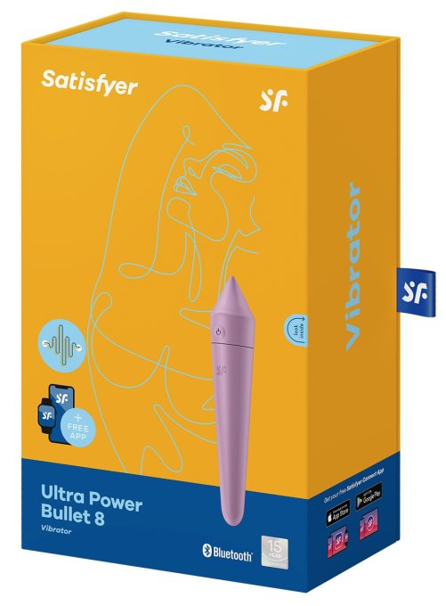 Stimulateur de clitoris Ultra Power Bullet 8 Satisfyer Lilas