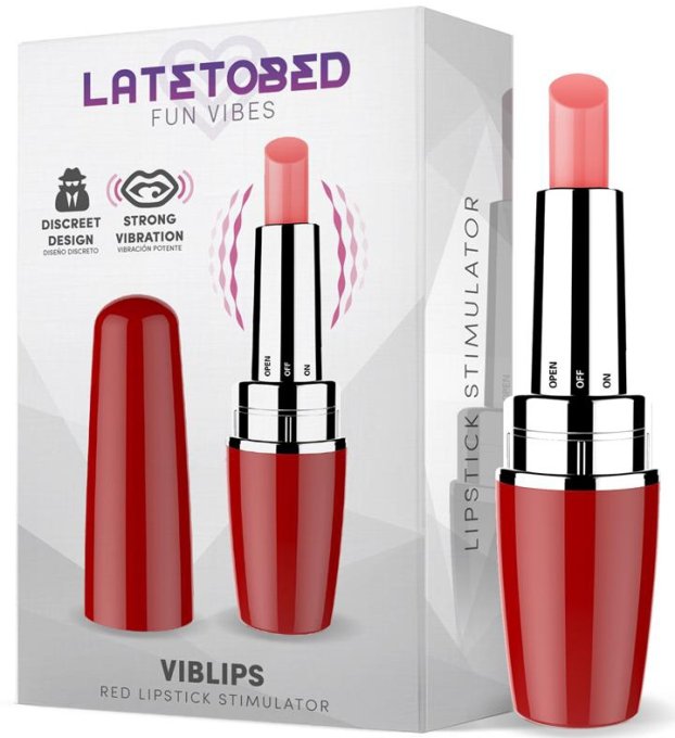 Stimulateur de clitoris Viblips 9.5 x 2.5cm Rouge