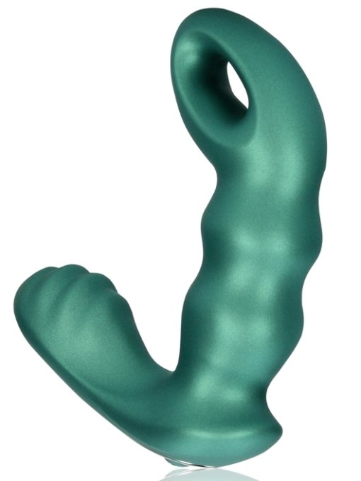 Stimulateur de prostate Beaded 10 x 3.5cm Vert métallisé